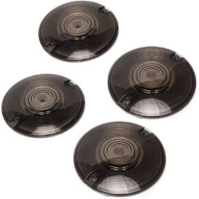 ZYTC 3 1/4" Motorcycle Turn Signal Lens Lenses Kit Smoked Lens W/Amber 1156/1157 Bulb For Harley-Davidson Electra Glides Road King Pack of 4