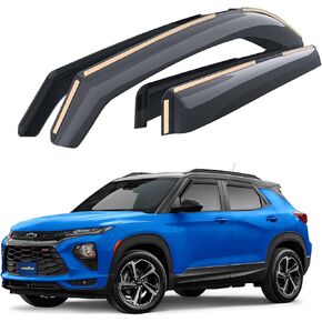 Goodyear Shatterproof in-Channel Window Deflectors for Chevrolet (Chevy) Trailblazer 2021-2024, Rain Guards, Window Visors for Cars, Vent Deflector, Car Accessories, 4 pcs - GY007914