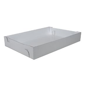 Southern Champion Tray 1190 Bright White Corrugated Greaseproof Non Window Sheet Cake Box Bottom, 26" Length x 18" Width x 4" Height (Case of 25)