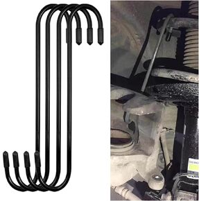 4 Pcs Brake Caliper Hangers, Hook for Brake Pads Replacement, Brake System Maintenance with Rubber Tips, Universal Automotive Tool for Braking Bearing Axle and Suspension Work（Black）