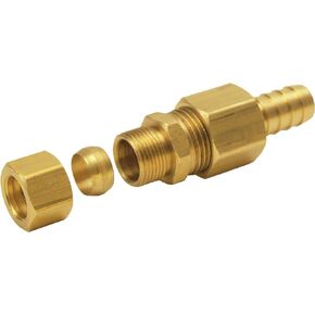 Derale 13033 1/2" Cooler line to 1/2" NPT Hose Barb UniversalTransmission Line Fitting