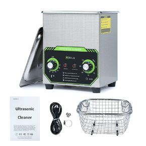U.S. Solid 15 L Mechanical Ultrasonic Cleaner - 40 KHz 4gal Stainless Steel Ultrasonic Cleaning Machine with Mechanical Control Knob for Industrial and Jewelry, 176?, FCC, CE, RoHS