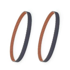 MOTOU® 2-Pack 150XL 037 أحزمة توقيت، بني، تصميم مطور مانع للانزلاق، عرض الحزام 0.37 بوصة/9.4 مم، مناسب لآلات الختم، وآلات الخياطة، وآلات التعبئة والتغليف، وأجهزة الصنفرة، والمزيد