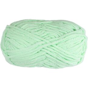 1Skein Chenille Yarn Blanket Yarn 100g/3.5oz Gauge #6 Super Bulky Polyester Soft Knitting for Crochet Weaving Bag Scarf Hat, Brown