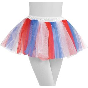 Red, White & Blue Tutu for Kids - One Size Fits Most (1 Count) - Perfect Costume & Festive Wear for Little Ones