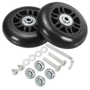 PATIKIL Replacement Luggage Suitcase Wheels Repair Kit, 80mmx25mm Wear-Resistant & Mute 360 Swivel Caster Wheels