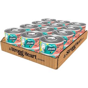 A Strong Heart Canned Wet Cat Food, Beef Dinner Paté - 3 oz Cans (Pack of 24), Made in The USA with Real Beef