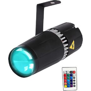 LED pinspot Stage Light- SENLAN 9W RGB 3-in-1 Beam Light by IR Remote Controller