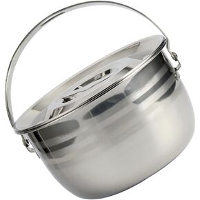 PRETYZOOM Camping Griddle Camping Pot Jacketed Kettle Thicken Child Stainless Steel Thicken Stew Pot
