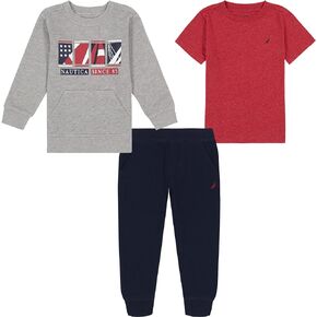 Nautica boys 3 Piece Crew Jog Set