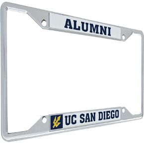Desert Cactus University of California San Diego Tritons UCSD Metal License Plate Frame for Front or Back of Car Officially Licensed (Alumni - White)