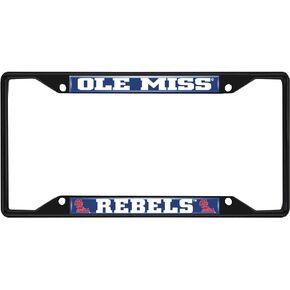 FANMATS 31275 Ole Miss Rebels Metal License Plate Frame Black Finish
