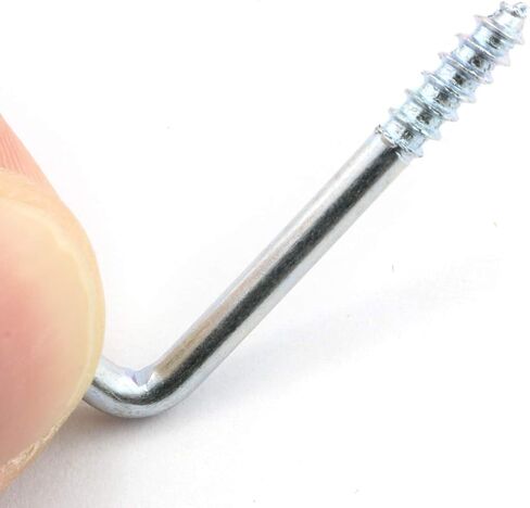 LQ Industrial 60 PCS Mini Square Bend Hook Lag Screw Shoulder Hooks Zinc Golden M3-2.3x7x30/12mm in Saudi Arabia