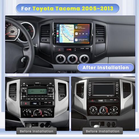 8 Core 6+128GB لسيارة Toyota Tacoma 2005-2013 Android 13 Car Stereo Wireless Apple Carplay، 9 بوصة IPS شاشة تعمل باللمس Android Auto Car Radio GPS Navigation WiFi AHD كاميرا احتياطية بلوتوث 5.0 DSP FM RDS in Saudi Arabia