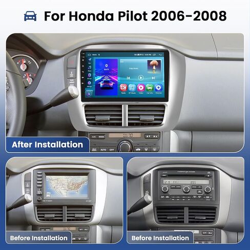 [2G+64G] Hikity Upgrade Android Stereo for Honda Pilot Radio 2006-2008, 9 Inch Touchscreen Wireless Carplay Android Auto Radio with GPS Navigation WiFi Bluetooth Backup Camera in Saudi Arabia