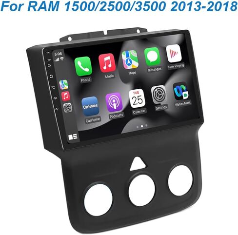 for Dodge RAM 1500 2500 3500 2013 2014 2015 2016 2017 2018, Android Touch Screen 2+32GB/GPS Car Stereo Replacement with Wireless CarPlay Android Auto in Kuwait