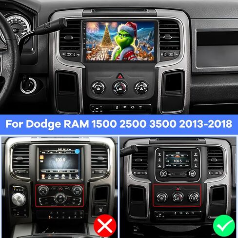 [2G+64G] Car Radio for Dodge RAM 1500 2500 3500 2013 2014 2015 2016 2017 2018 (Only for Manual A/C), 9 inch Android 13 Touch Screen Stereo, Carplay/Android Auto/EQ Audio/SWC +AHD Backup Camera in Saudi Arabia