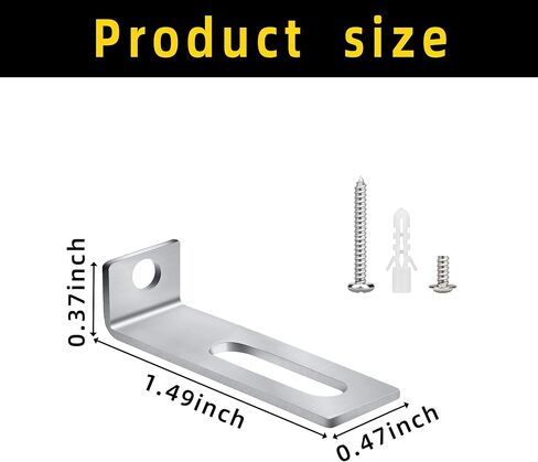 30 Set White Board Mounting Hardware,Whiteboard Hanging Brackets, White Board Installation Kit Includes Hanger Supports, Screws and Expansion Tube for Hanging Whiteboard Office Supplies (38*9.5*12mm) in Saudi Arabia