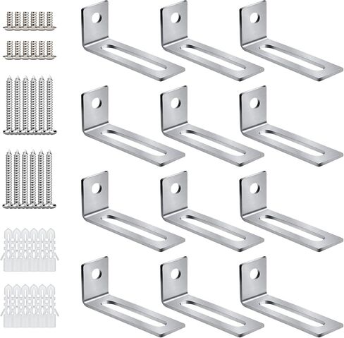 30 Set White Board Mounting Hardware,Whiteboard Hanging Brackets, White Board Installation Kit Includes Hanger Supports, Screws and Expansion Tube for Hanging Whiteboard Office Supplies (38*9.5*12mm) in Saudi Arabia