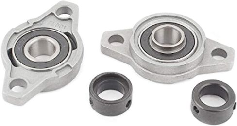 12mm Inner Diameter Mounted Block Cast Housing Self-aligning Pillow Bearing 2-Bolt Flange UFL001 2PCS in Saudi Arabia