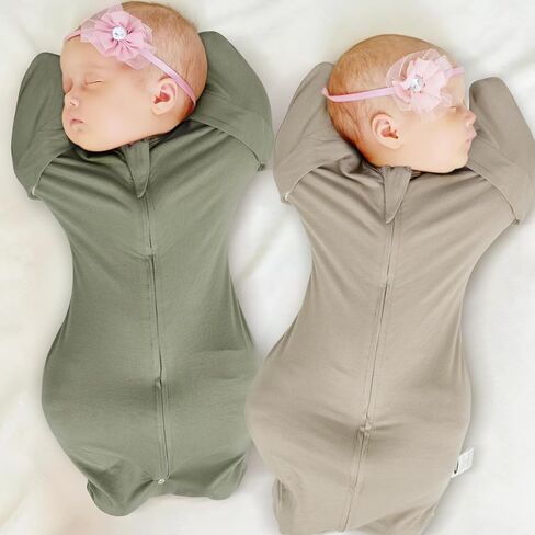 MEXXI Swaddle Baby Sleep Sack With Arms Up, 2 Pack Baby Swaddle,0.5 TOG, S in Saudi Arabia