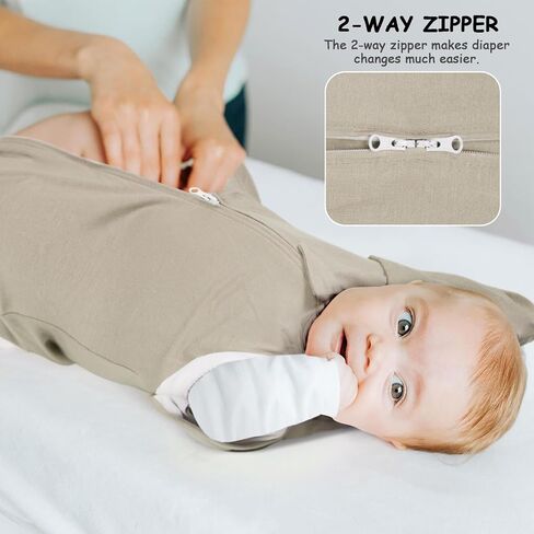 MEXXI Swaddle Baby Sleep Sack With Arms Up, 2 Pack Baby Swaddle,0.5 TOG, S in Saudi Arabia