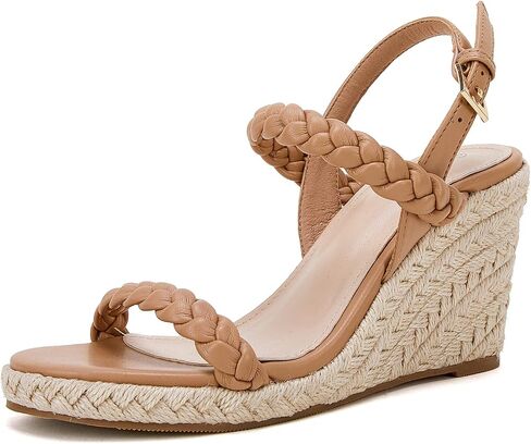 Womens Espadrille Wedge Sandals Heels Platform Braided Ankle Strap Buckle Open Toe Summer Party Dress Shoes in Saudi Arabia