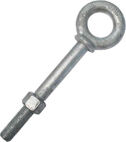 Steel Eyebolt, Not For Lifting, Galvanized Finish, 21" Length, Threads, Imported in Kuwait