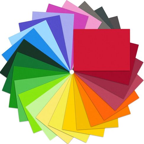 HEYPLACE 100 Sheets Construction Paper A4, Heavy Duty Craft Paper Colored Art Cardstock for DIY Crafts Card Making Scrapbook Classroom Supplies in Saudi Arabia