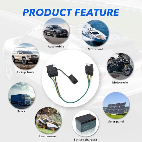 4 دبوس موصل مقطورة مسطحة 1 قدم 4-Way مقطورة مسطحة تمديد تسخير مقطورة 4-سلك التوصيل in Kuwait