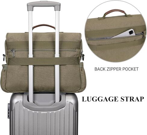 حقيبة كتف من القماش من WITZMAN للرجال والنساء عتيقة مقاس 17 بوصة للكمبيوتر المحمول وحقائب كتف كبيرة للعمل أثناء السفر in Kuwait