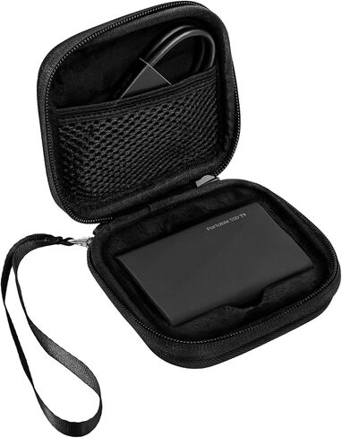ProCase Hard Carrying Case for Samsung T9 External Solid State Drive, Upgraded Shockproof EVA Storage Travel Organizer Bag for 1TB 2TB 4TB USB T9 Portable SSD 3.2 -Black in Saudi Arabia