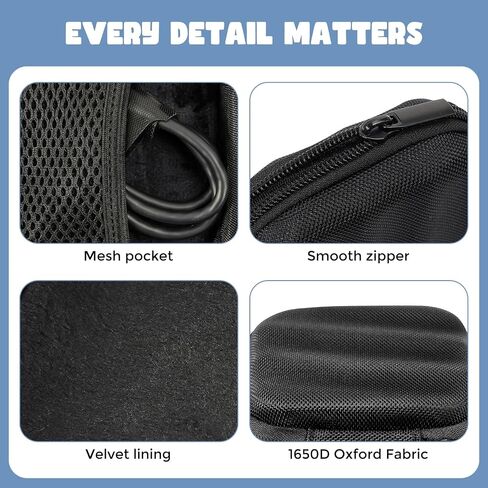 ProCase Hard Carrying Case for Samsung T9 External Solid State Drive, Upgraded Shockproof EVA Storage Travel Organizer Bag for 1TB 2TB 4TB USB T9 Portable SSD 3.2 -Black in Saudi Arabia