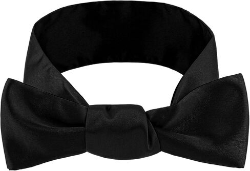 Satin Sleep Eye Mask, 150cm/59inch Adjustable Comfortable Soft Eye Shield Cover, Night Blackout Sleep Cooling Blindfold for Adult Travel Nap Meditation (Black) in Saudi Arabia