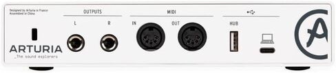 Arturia MiniFuse 2 Dual USB Audio Interface، حزمة بيضاء مع 2x Pig Hog PHM10 8mm 10ft XLR كبل ميكروفون وقطعة قماش لتلميع أدوات الصوت السائلة - واجهة صوتية محمولة للكمبيوتر الشخصي، Mac in Saudi Arabia