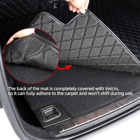 حصيرة صندوق السيارة متوافقة مع هيونداي باليسيد 2020-2024 - بطانة البضائع الخلفية، بطانة سوداء غير قابلة للانزلاق، مجموعة من 5 قطع in Kuwait