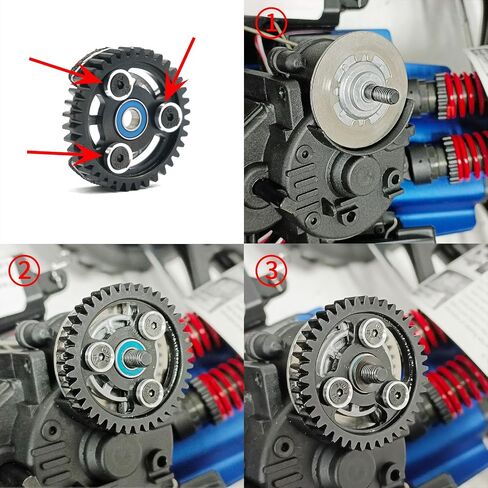 Carbon Steel 1M 36T 38T 40T Main Spur Gear for 1/8 Tra-xxas Revo 2.5 3.3 Upgrade Parts (38T) in Saudi Arabia
