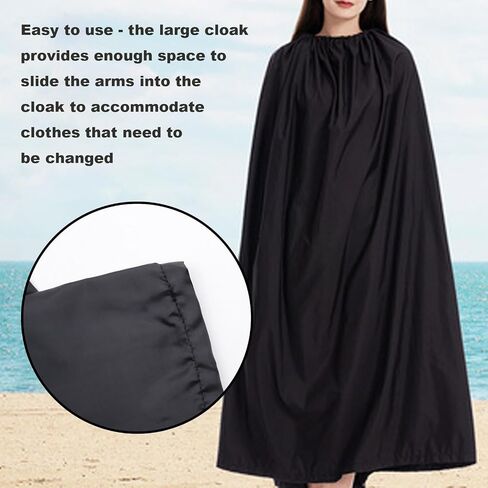 Portable Changing Room Instant Privacy Changing Tent, Small Thick Lightproof Shelters Cover up for Changing Clothes, Suitable for Beach Car Boat Dancers, 1.2M Length, Black in Saudi Arabia