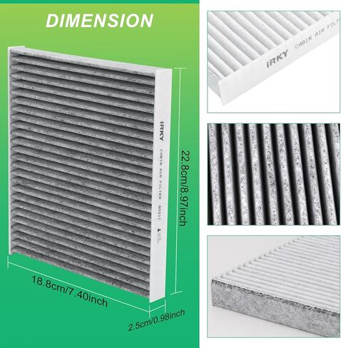 6021C(CF11176) Cabin Air Filter with Activated Carbon Compatible with Ford Explorer Flex Police Interceptor Sedan/Utility Taurus Lincoln Mks/Mkt in Saudi Arabia