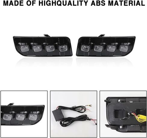 مصابيح أمامية LED للجري أثناء النهار DRL مع ملحقات مصابيح إشارة الانعطاف المتسلسلة باللون الأبيض/العنبر المتوافقة مع Toyota 4Runner Limited TRD Sport 2013-2022 in Kuwait
