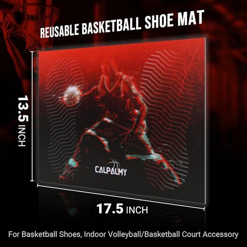 بساط أحذية كرة السلة القابل لإعادة الاستخدام من كالبالمي مع ملاءات استبدال حصيرة لاصقة مقاس 17 بوصة × 13 بوصة (60 ورقة) - حصيرة لاصقة ذات قبضة محكمة لأحذية كرة السلة، ملحقات ملعب الكرة الطائرة/كرة السلة في الأماكن المغلقة in Kuwait