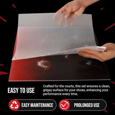 بساط أحذية كرة السلة القابل لإعادة الاستخدام من كالبالمي مع ملاءات استبدال حصيرة لاصقة مقاس 17 بوصة × 13 بوصة (60 ورقة) - حصيرة لاصقة ذات قبضة محكمة لأحذية كرة السلة، ملحقات ملعب الكرة الطائرة/كرة السلة في الأماكن المغلقة in Kuwait