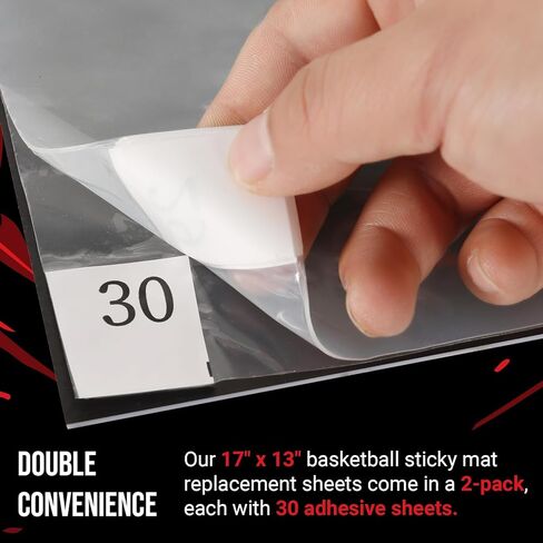 بساط أحذية كرة السلة القابل لإعادة الاستخدام من كالبالمي مع ملاءات استبدال حصيرة لاصقة مقاس 17 بوصة × 13 بوصة (60 ورقة) - حصيرة لاصقة ذات قبضة محكمة لأحذية كرة السلة، ملحقات ملعب الكرة الطائرة/كرة السلة في الأماكن المغلقة in Kuwait