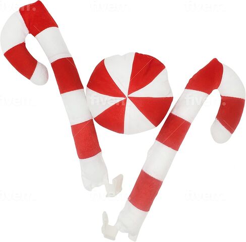 KOVOT Candy Cane Car Decoration Set: Includes Candy Canes for Windows and a Candy Nose in Saudi Arabia