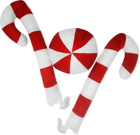 مجموعة تزيين السيارة من KOVOT Candy Cane: تتضمن عصي الحلوى للنوافذ وأنف الحلوى in Kuwait
