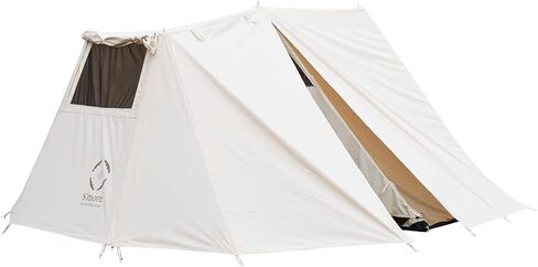 S'more Canvas Glamping Tent, 4 Season Family Camping Tent for 3/4 Person, Waterproof, Windproof, and Weather Resistant Tent for Family Glamping, Car Camping, Outdoor Party in Kuwait