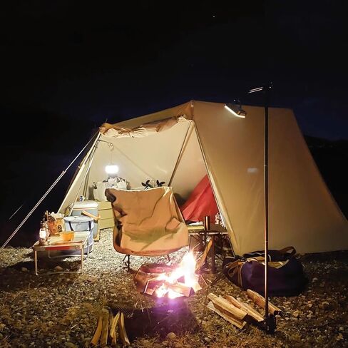 S'more Canvas Glamping Tent, 4 Season Family Camping Tent for 3/4 Person, Waterproof, Windproof, and Weather Resistant Tent for Family Glamping, Car Camping, Outdoor Party in Kuwait