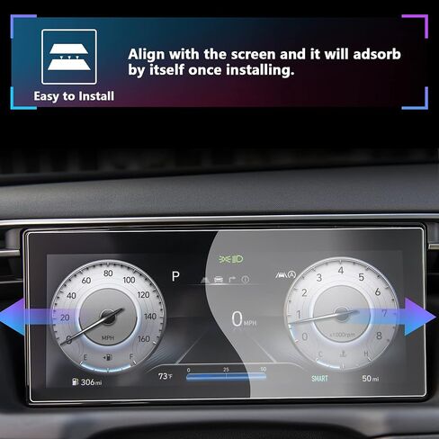 SXCY لـ 2022 2023 2024 Hyundai Tucson/Santa Cruz واقي شاشة 10.25 بوصة لـ 2023 2024 Hyundai Tucson SE/SEL/XRT/N Line/ملحقات محدودة 2024 Tucson/Santa Cruz Instrument Display Screen in Saudi Arabia