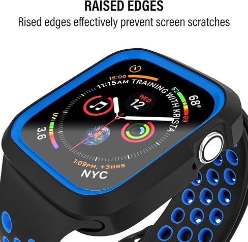 D & K Exclusives Compatible with Apple Watch 38mm Case, Shockproof Sport Protective Bumper Case for iWatch Women Men Kids GPS iWatch Series 3/2/1, Black, White in Saudi Arabia