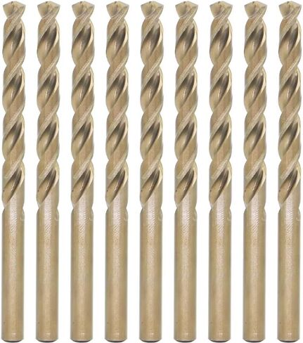 1.5mm Metric M35 Cobalt Steel Extremely Heat Resistant Twist Drill Bit of 10pcs with Straight Shank to Cut Through Hard Metals Such as Stainless Steel and Cast Iron, 5% Cobalt M35 Grade HSS-CO in Kuwait